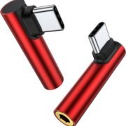Original C to 3.5mm Audio Adapter 1 Pcs | Type-C to AUX Headphone Jack Dongle with DAC Chip | Right Angle Connector | Compatible with Mi, iqoo, Vivo, iPad Pro | New L Shape