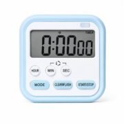 Digital Kitchen Timer and Alarm Clock, Blue, Large LCD Display