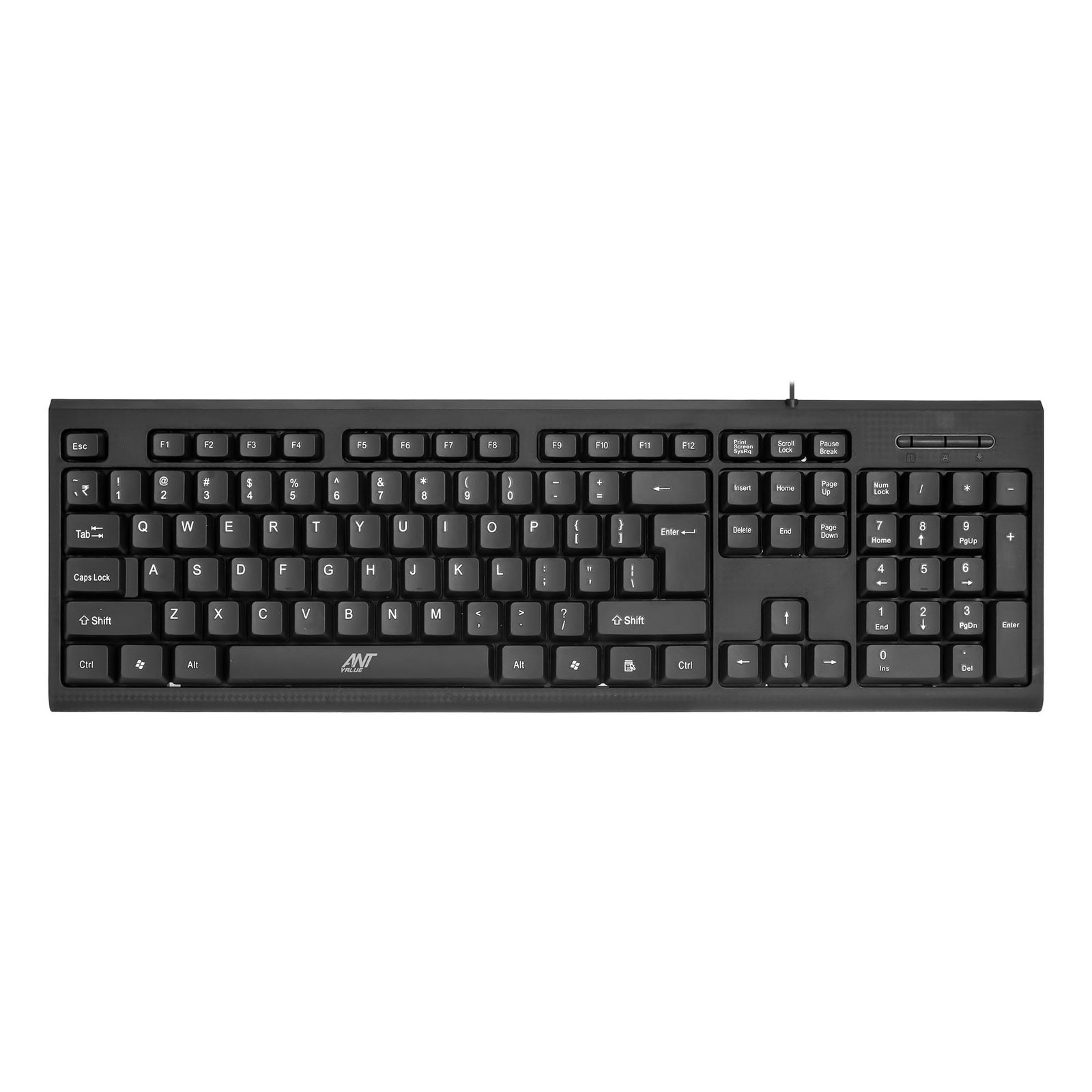 FKBRI01 Ultra-Slim Compact USB Wired Keyboard for Mac and PC,Windows 10/8 / 7 / Vista/XP, Spill-Resistant Silent Keyboard – Membrane Water-Resistant Coating 10 Million Keystrokes (Black)