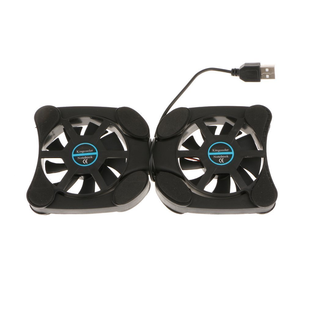 Meri Shopp Portable USB Folding Two 70mm Fans Laptop Notebook Cooling Cooler Pad - Image 3