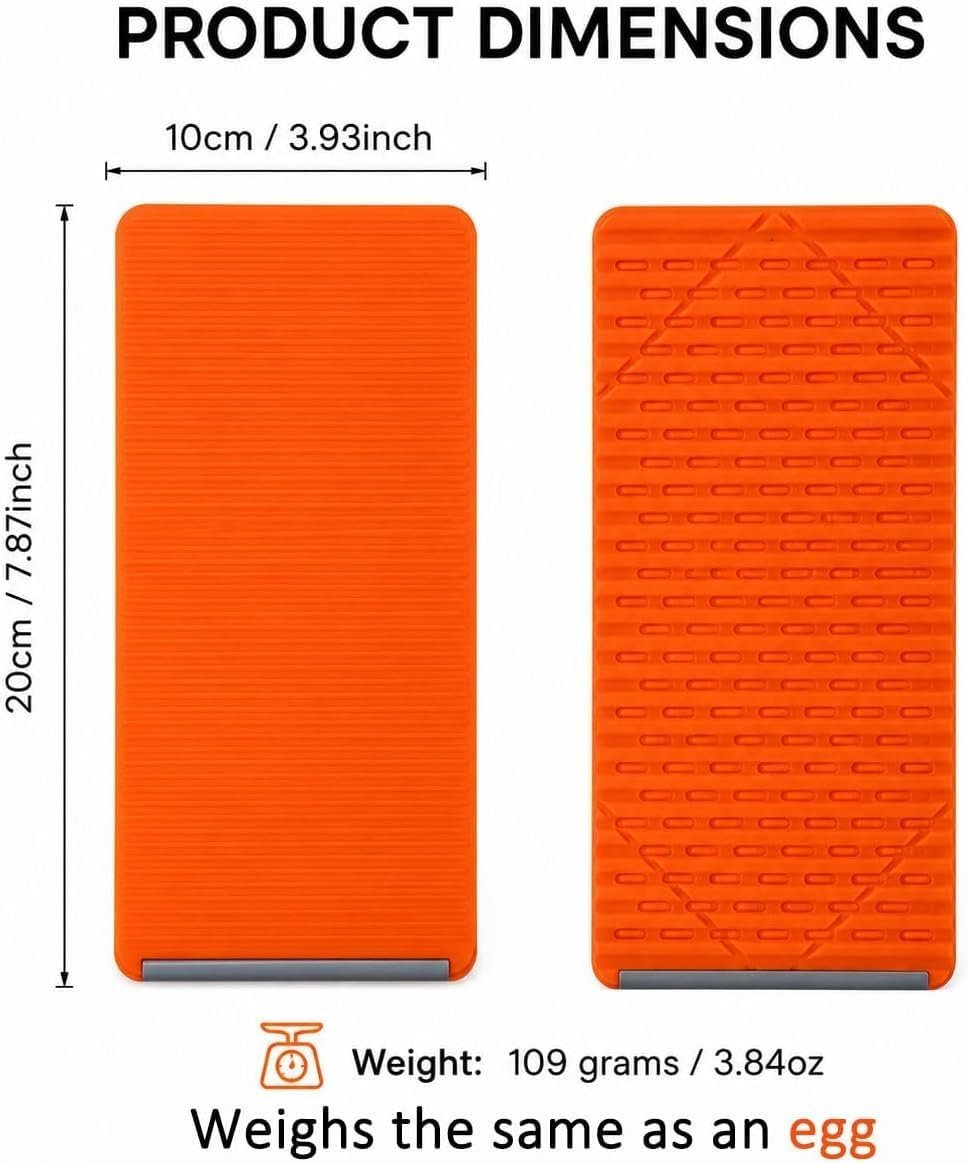 Foldable Silicone Phone Stand, Flexible Adjustable Desktop Holder, Anti-Slip Mount for Home Office Travel, Orange, L2 - Image 5