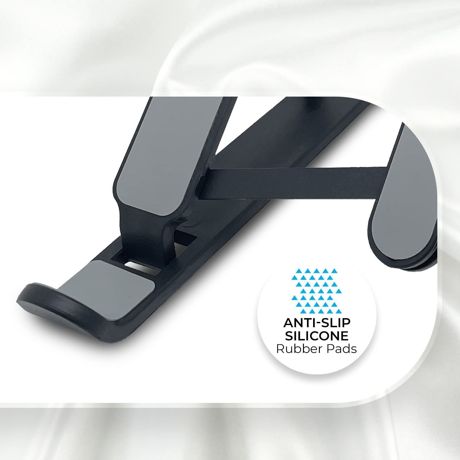 NS1000 Laptop Stand Featuring Foldable Design, Anti-Slip Silicone Rubber Pads, Supports Maximum of 5kgs Weight, 6 Adjustable Levels. - Image 6