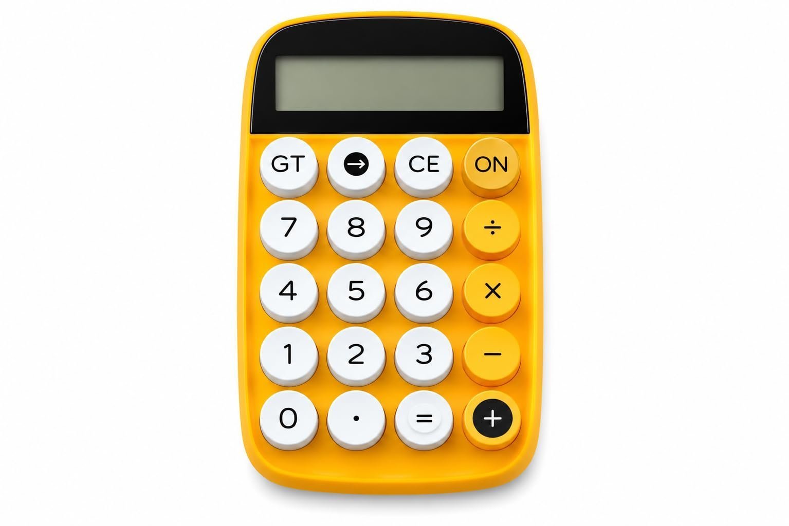 Compact Basic Calculator, Yellow, 10-Digit LCD Display