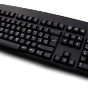 Full Size Wired Computer Keyboard, 104 Keys, Black