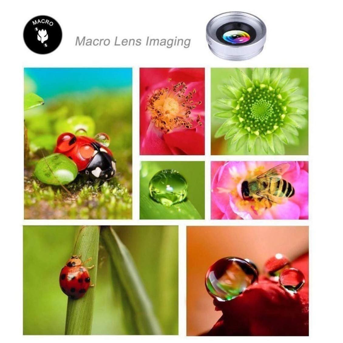MAXXOX Mobile Camera Lens, 0.45X Super Wide Angle Lens, 15X Macro Lens, Clip-On 2 in 1 Professional Kit for TIK Tok, Vlog, YouTube, Reels Compatible with All Smartphones-(Black) - Image 2