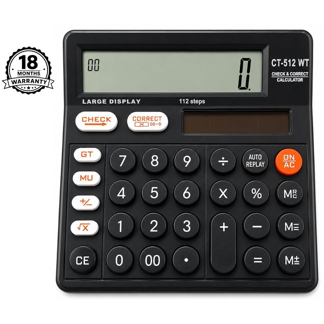 Electronic Regular Calculator 512 (Pack-1,2,3,4,5) Long Life Battery 12 Digits Best for Shop, Office, Student, Home, Fast Calculation (PACK-1-PC) - Image 3