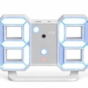 LED Digital Alarm Clock with Large Display, 12/24 Hour Format, Temperature Display, Calendar, Snooze Function, Adjustable Brightness, USB Powered Desk Clock for Bedroom, Office & Home