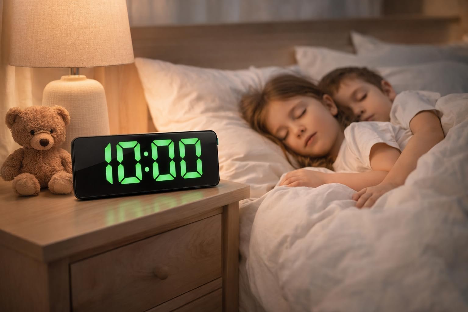 Mirror Surfaced Black LED Alarm Clock with Big Green Digital Numbers, Temperature Display, USB Cable, Snooze Function, Dual Time Format for Home and Office - Image 6