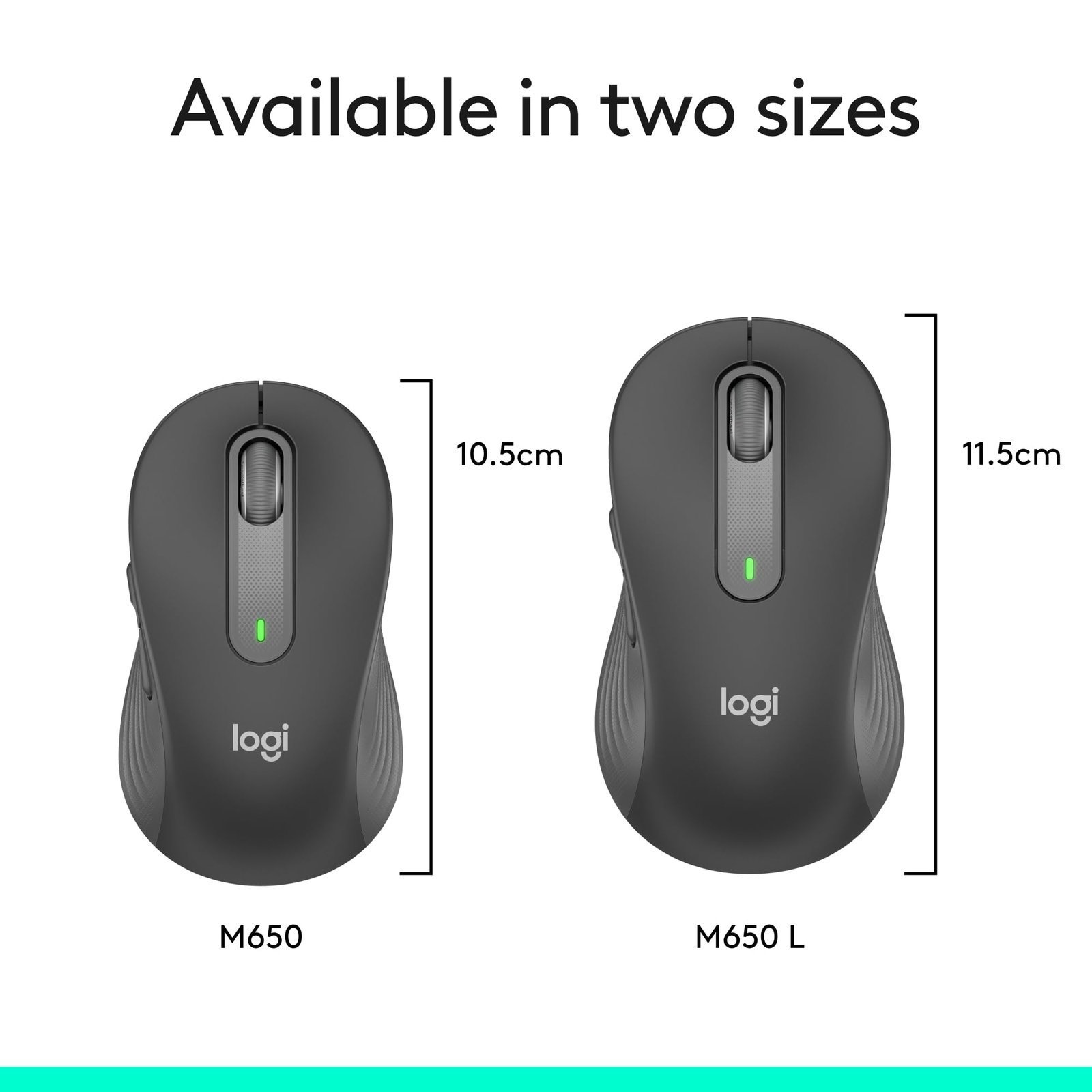 Signature M650 Wireless Mouse - for Small to Medium Sized Hands, 2-Year Battery, Silent Clicks, Customisable Side Buttons, Bluetooth -Graphite - Image 9