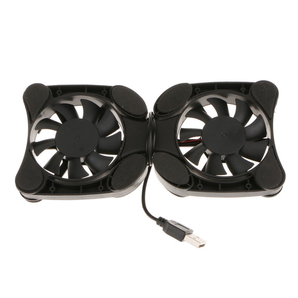 Meri Shopp Portable USB Folding Two 70mm Fans Laptop Notebook Cooling Cooler Pad - Image 7