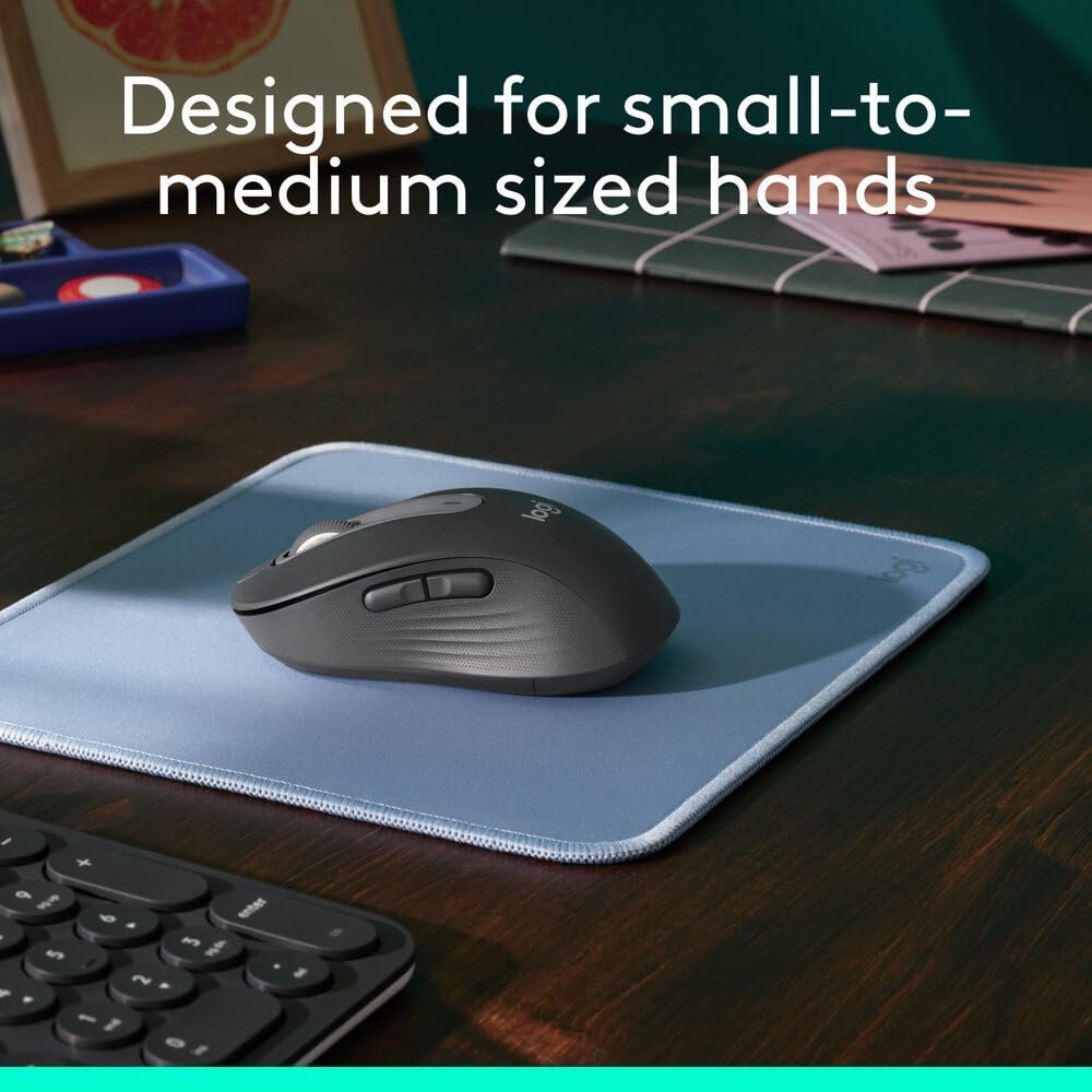 Signature M650 Wireless Mouse - for Small to Medium Sized Hands, 2-Year Battery, Silent Clicks, Customisable Side Buttons, Bluetooth -Graphite - Image 3