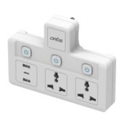 AR-2MS-3USBC 2 Universal Sockets with 2 USB Ports & 1 USB Type C Port with Multi Switch & Surge Protector