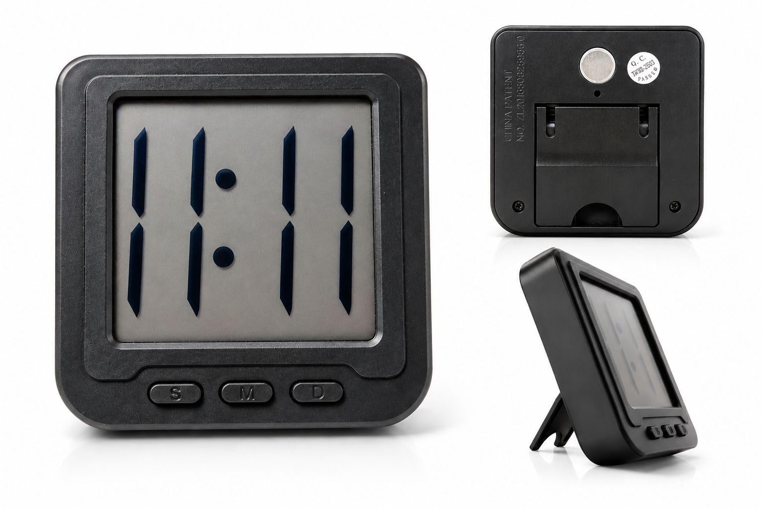 Mini Square Digital Clock with Magnetic Back for Fridge Door Kitchen & Study Table Aesthetic Digital Clock.
