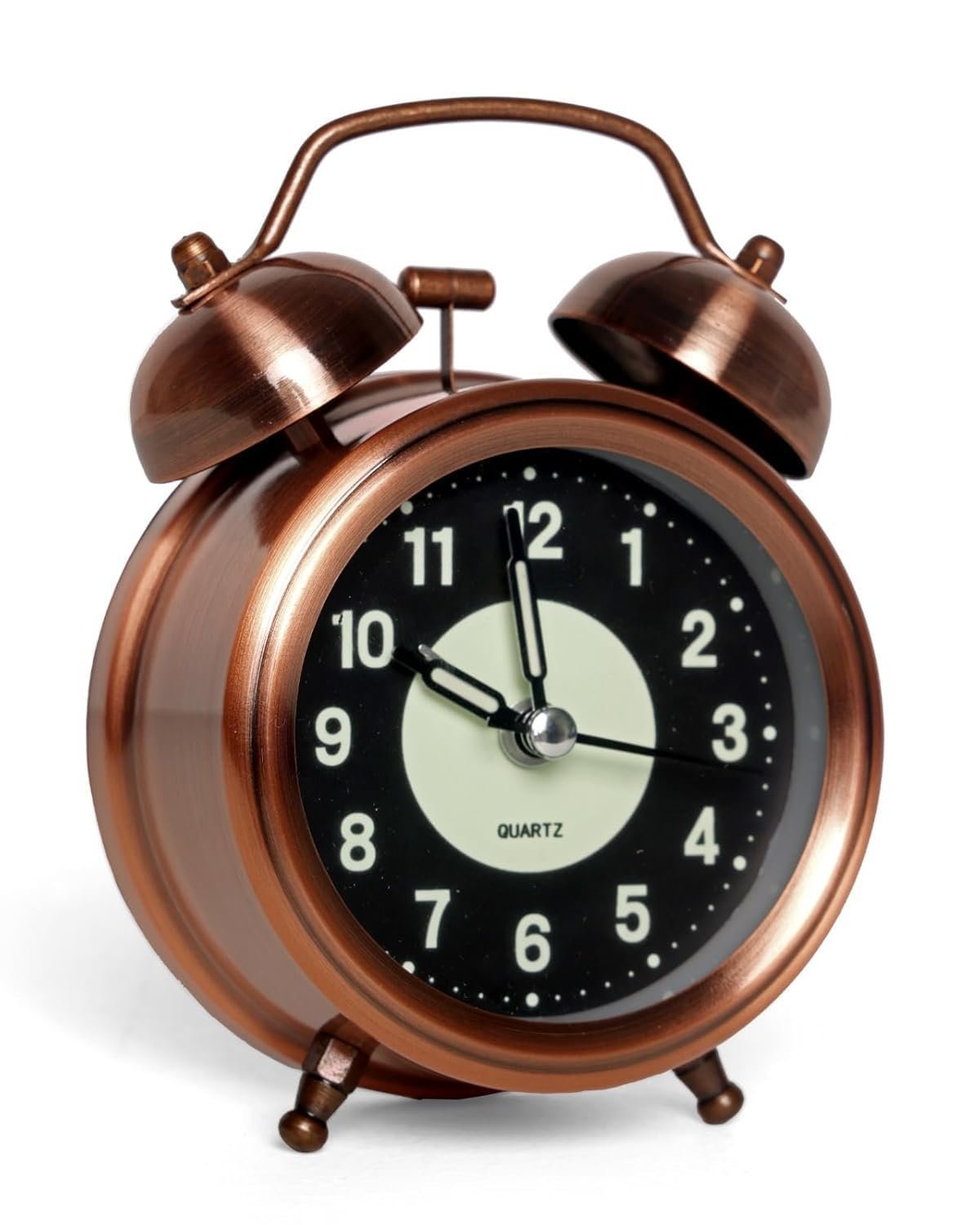 ® Super Loud Alarm Clock for Heavy Sleepers Adults,Twin Bell Retro 4 Inch Silent Non-Ticking Quartz with Backlight, Luminous dial, Alarm Clocks for Bedroom/Office Bedside (Copper)