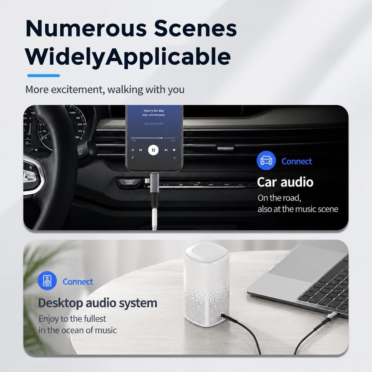® 2 in 1 Audio Adapter USB C and Light to 3.5mm Jack Converter - Image 4
