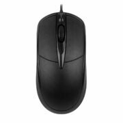 Wired USB Computer Mouse, Black, Optical, Scroll Wheel, 3 Button, Desktop Laptop PC