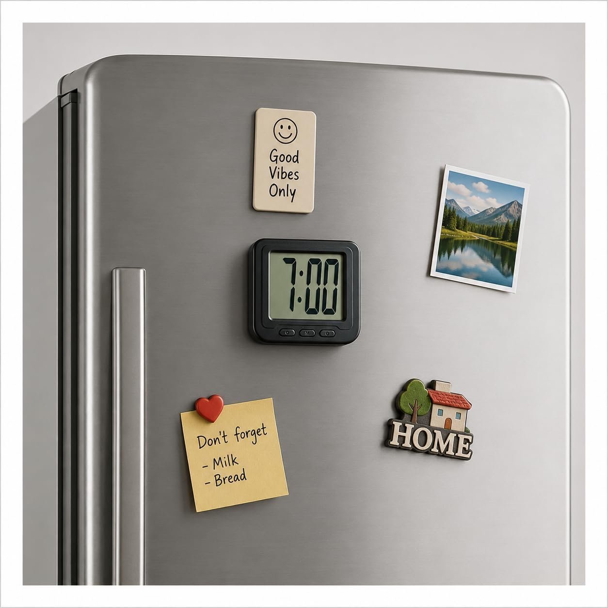 Digital mini Clock for Multipurpose use Portable Compact Smart Magnetic Mini Digital Clock for Kitchen,Study Table,Office. - Image 9