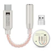 Platinum Gold CX31993 DAC Type C to 3.5mm Adapter, 32bit/384kHz HiFi Dongle, 28.2mW, Compatible with iPhone 16/15 Series, Samsung Galaxy S25/S24 & More