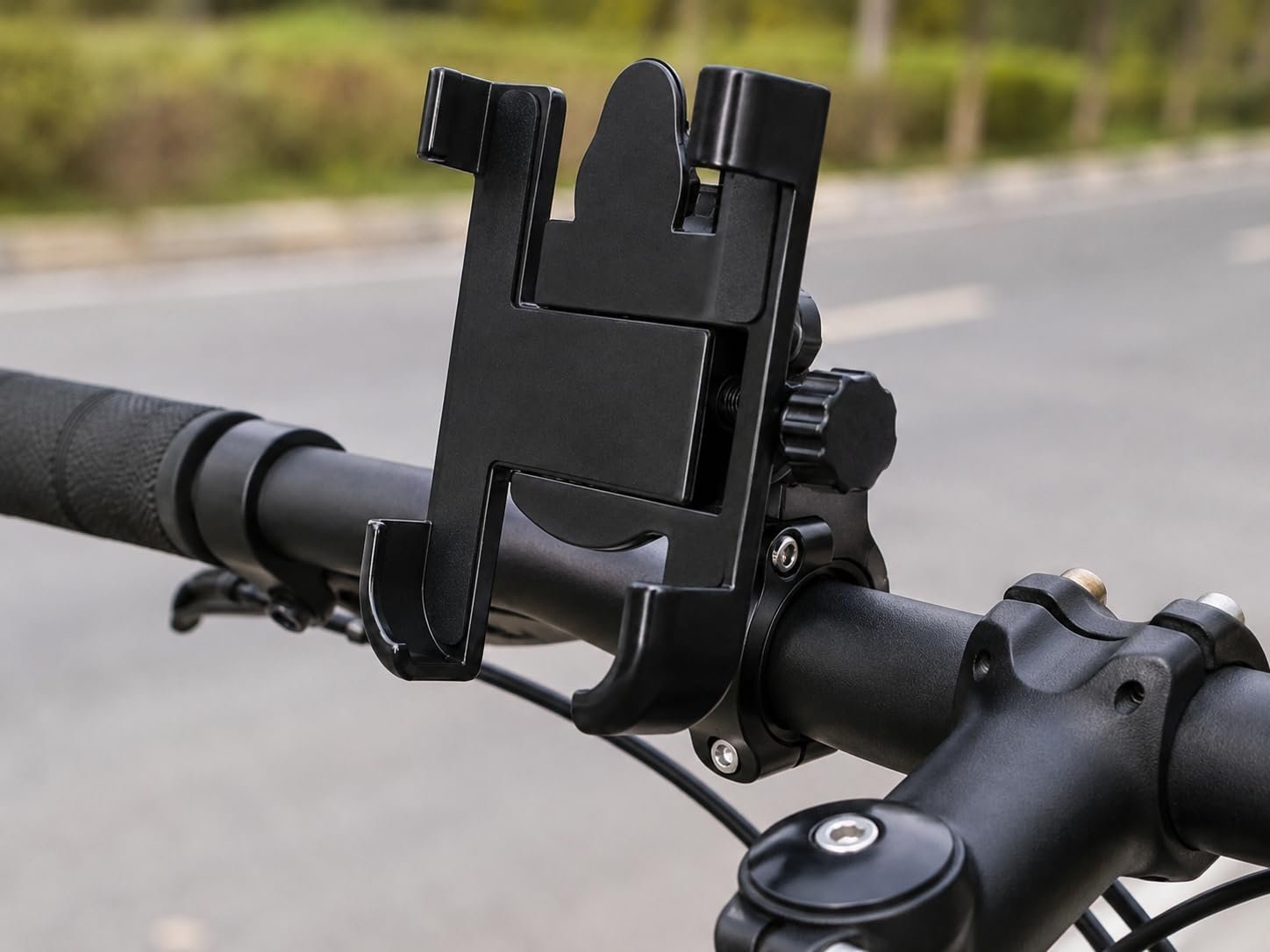 360° Rotating Bike Mobile Holder for Bicycle & Motorcycle | Universal Smartphone Mount | Strong Grip Handlebar Phone Stand | Adjustable Alloy Mobile Holder for Navigation & Hands-Free Riding - Image 5