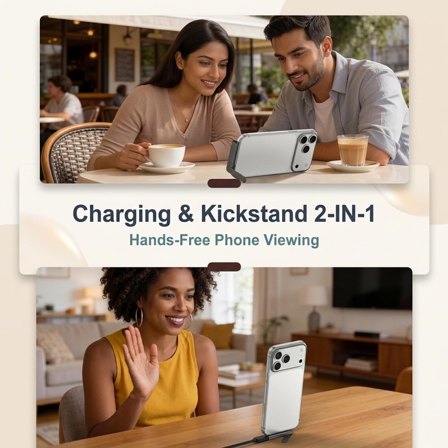 ® 2 in 1 Type C Connector with Phone Stand, PD 240W USB C Adapter - Image 8