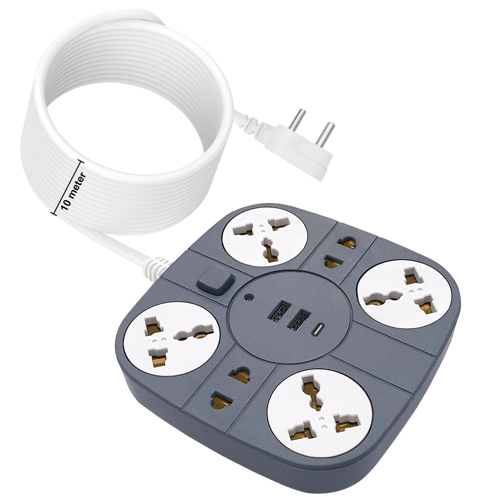 Extension Board with USB Port (Grey, 10 Meter) - Image 2