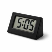 Compact Mini Digital Clock for Car Dashboard & Desk Portable LCD Timepiece for for Car Interior, Bedside Table, Office Desk & Travel (Black)
