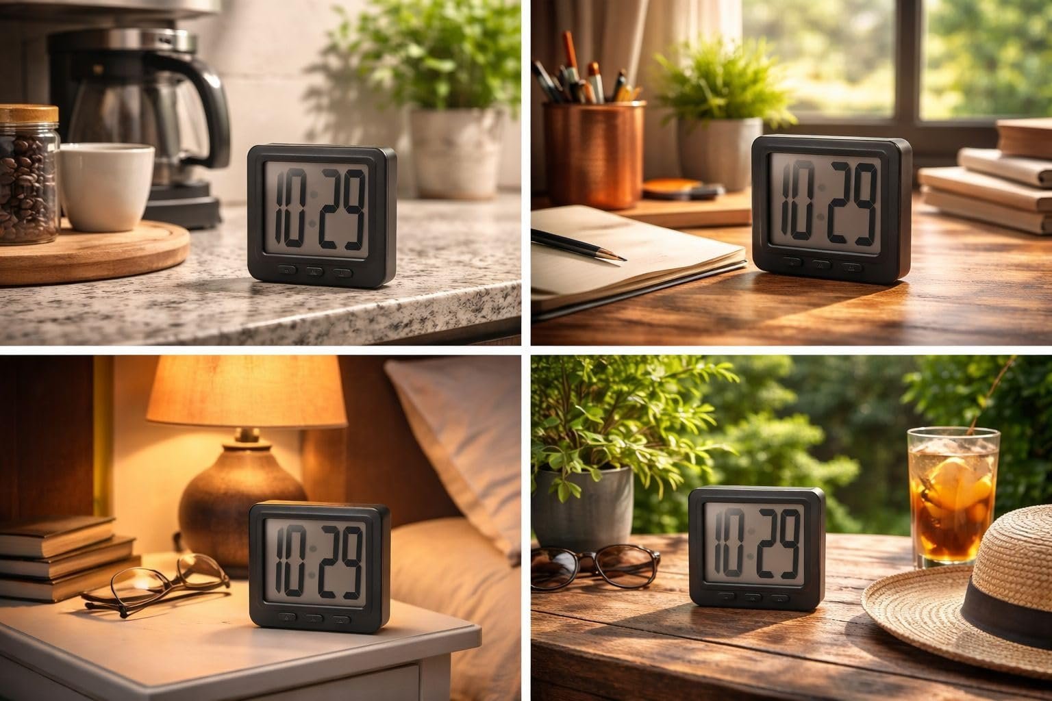 Mini Square Digital Clock with Magnetic Back for Fridge Door Kitchen & Study Table Aesthetic Digital Clock. - Image 7