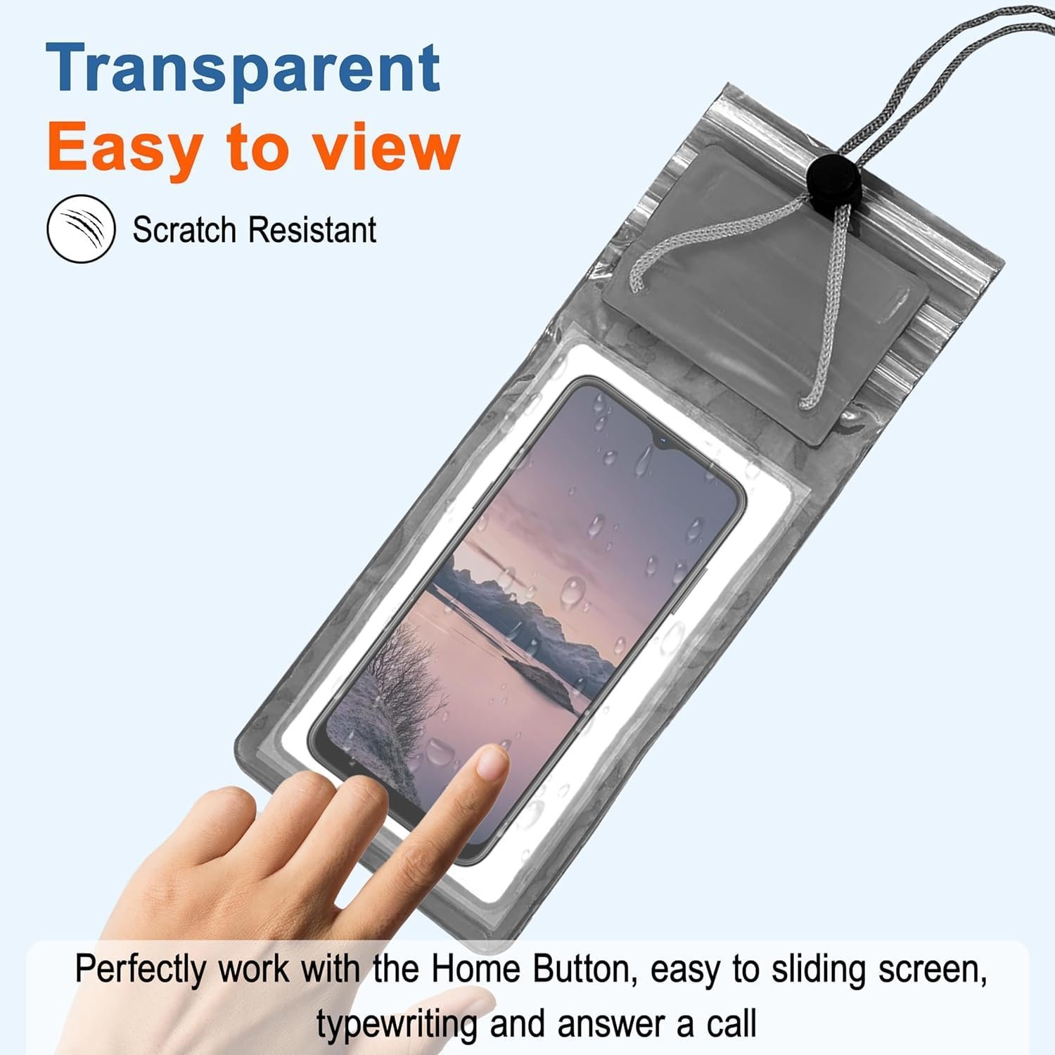 Pack of 1 Waterproof Clip Lock Design Mobile Pouch with Hanging Strap Rain Pouch Suitable for Smartphones Size Upto 6.5 Inches for Women and Men Rain Cover Multicolor (1) - Image 8