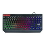 Cruiser K2 Multi Function Gaming Keyboard with 90 Keys Including 3 Dedicated Multimedia Keys, Rainbow Backlight, Spill Resistant, PVC Cable, Durable Body (Black)