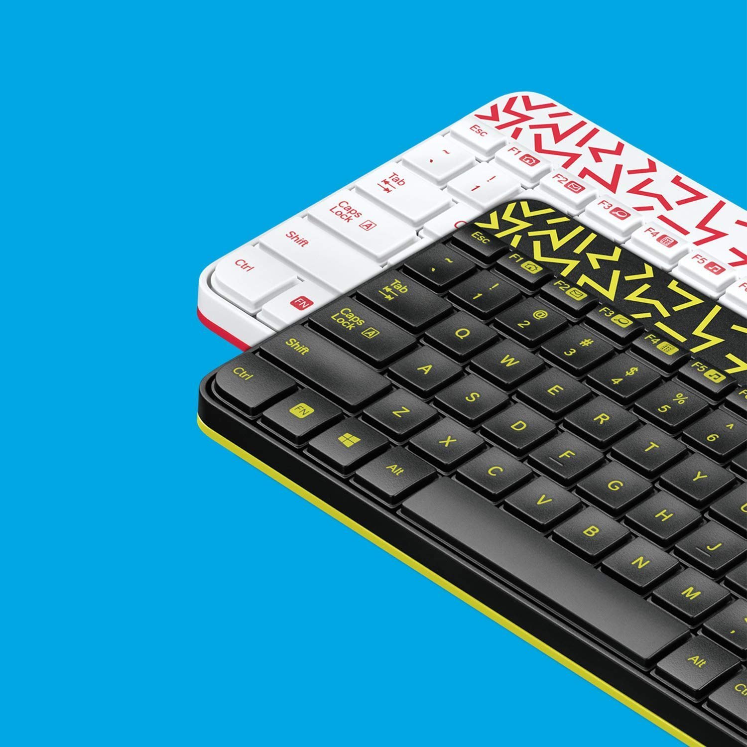 MK240 Nano Wireless USB Keyboard and Mouse Set, 12 Function Keys 2.4GHz Wireless, 1000DPI, Spill-Resistant Design, PC/Mac, Black/Chartreuse Yellow - Image 5