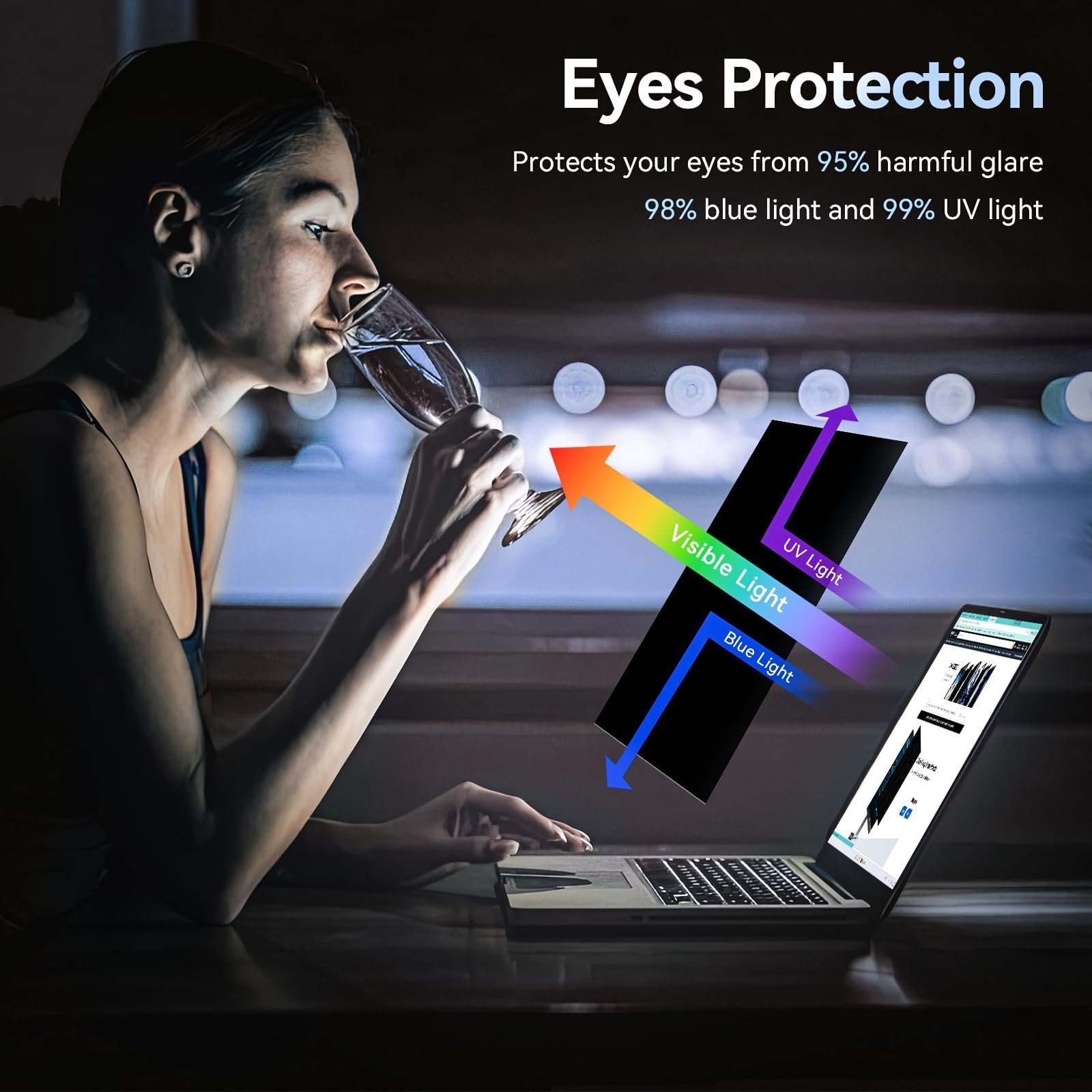 Laptop Privacy Screen Filter 14 Inch 16:9 Aspect Ratio - Image 3