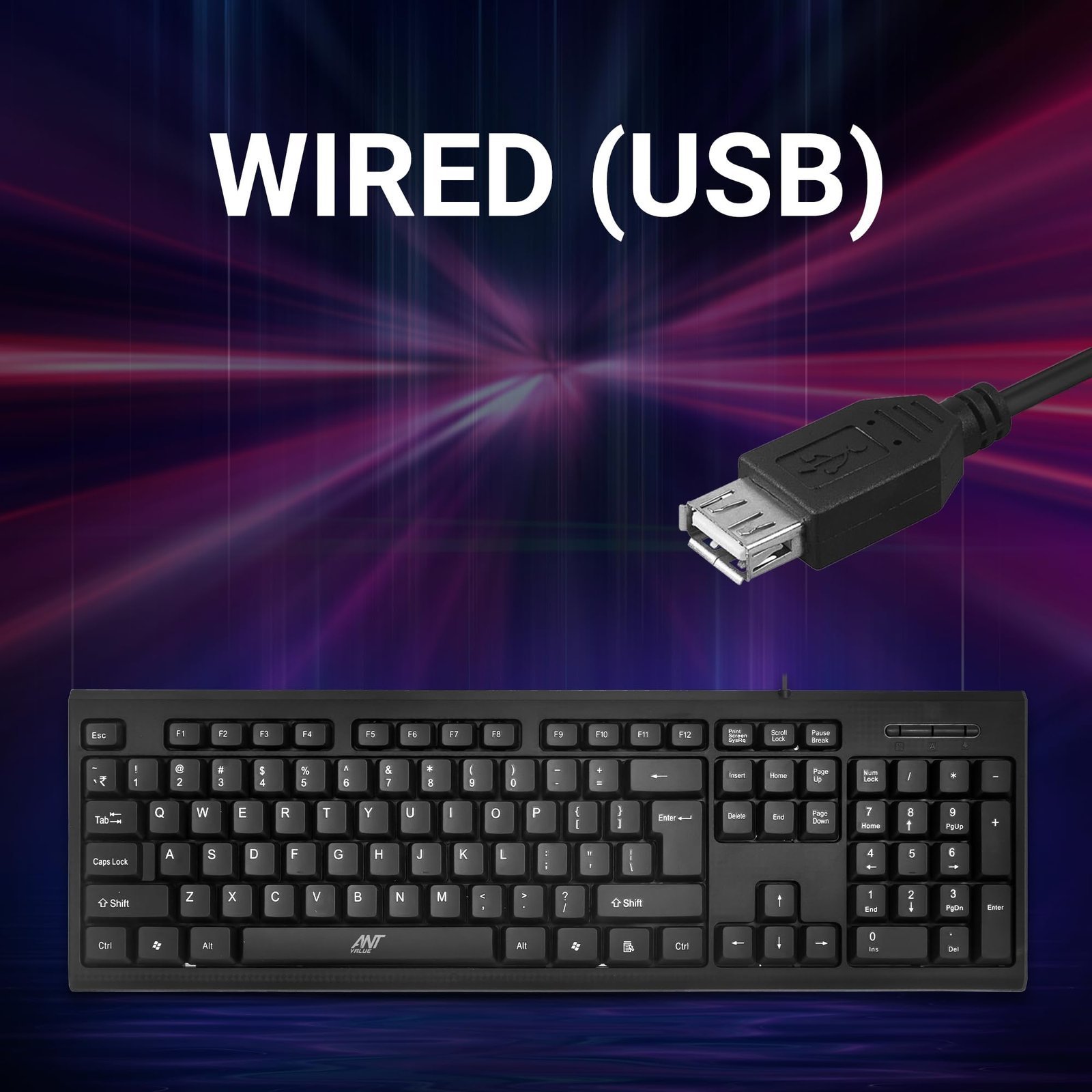FKBRI01 Ultra-Slim Compact USB Wired Keyboard for Mac and PC,Windows 10/8 / 7 / Vista/XP, Spill-Resistant Silent Keyboard – Membrane Water-Resistant Coating 10 Million Keystrokes (Black) - Image 2