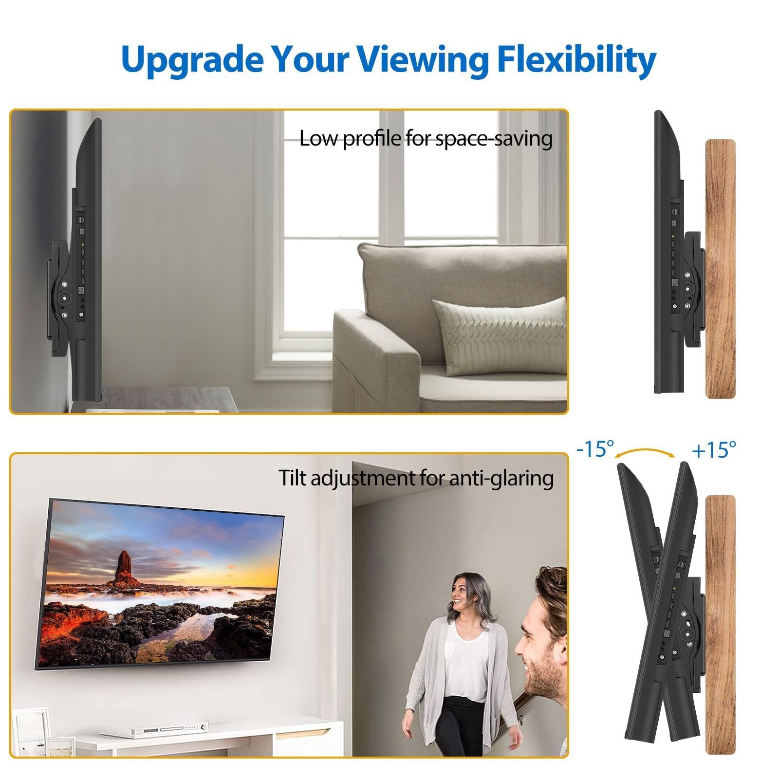 Tilting TV Mount for Most 32-68",Holds up to 132lbs with Max VESA 400x400mm - Image 8