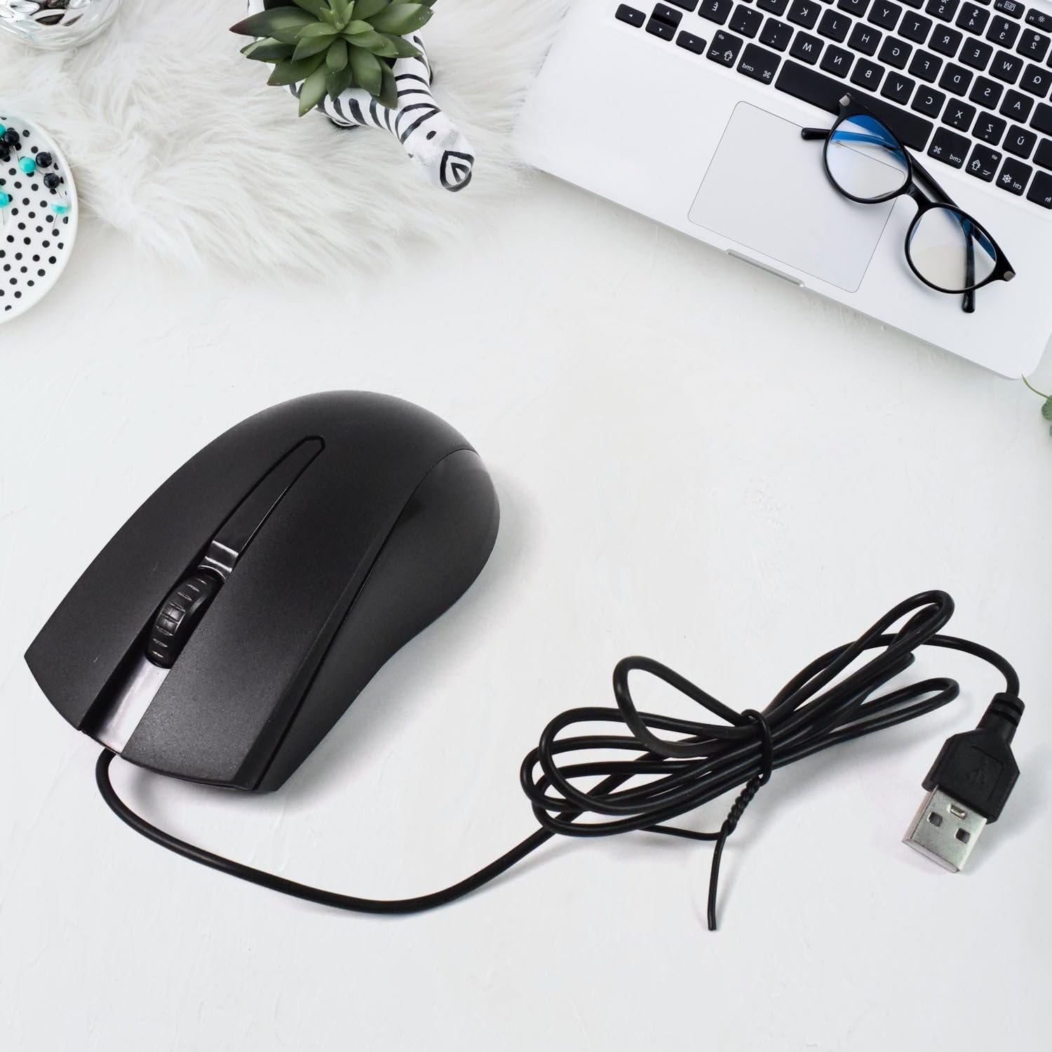Computer/Laptop Wired Optical Mouse, X2 (1 Pc)