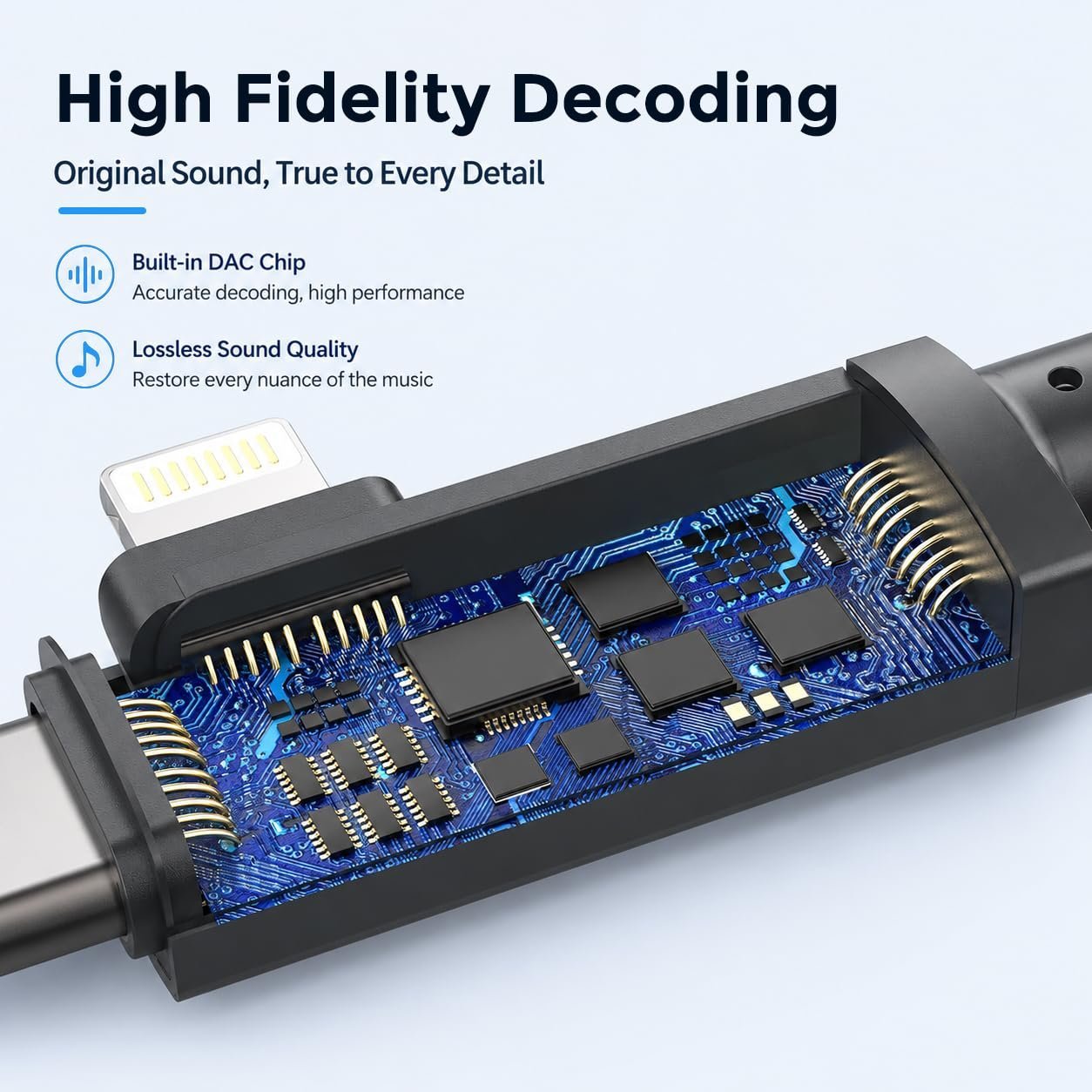 ® 2 in 1 Audio Adapter USB C and Light to 3.5mm Jack Converter - Image 5