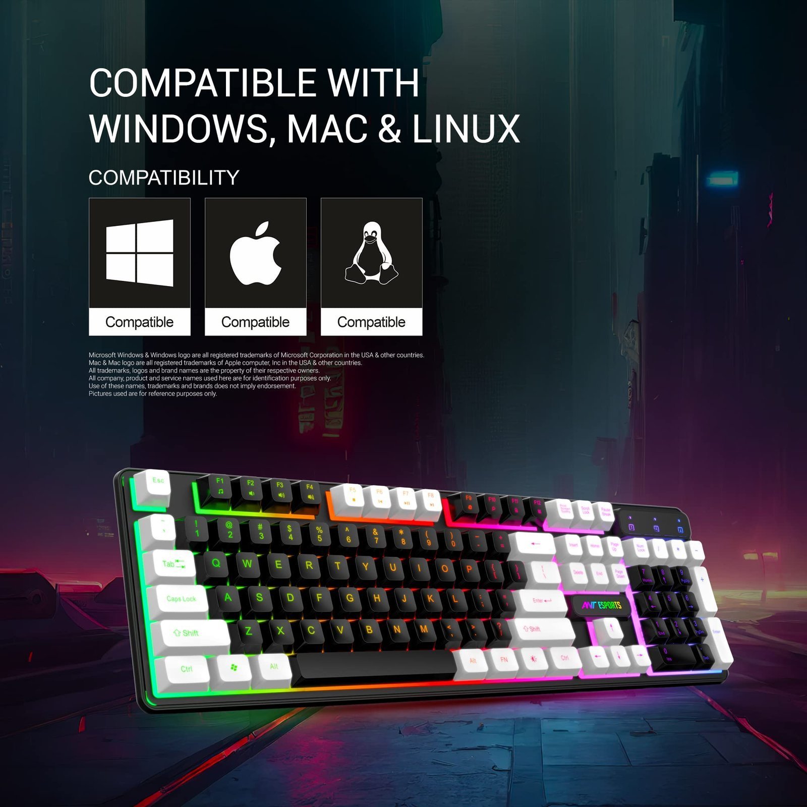 KM1400 Pro Backlit Membrane Gaming Keyboard - Image 7
