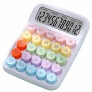 12 Digit Desktop Mechanical Keyboard Style Calculator Pastel