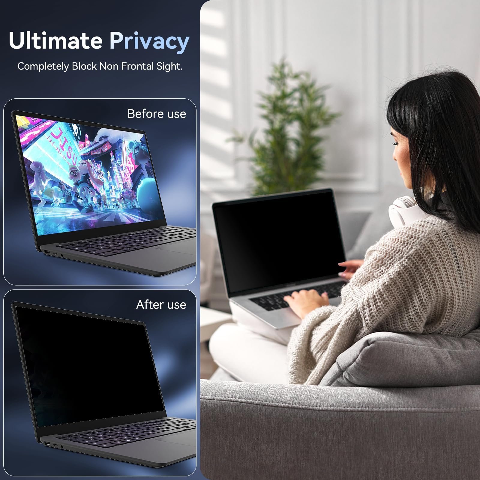 Laptop Privacy Screen Filter 14 Inch 16:9 Aspect Ratio - Image 2