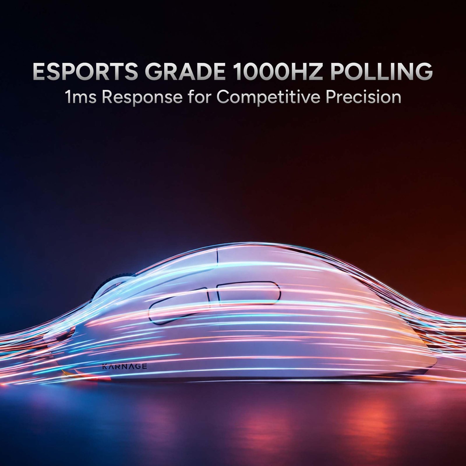 by EVM Blink Tri-Mode Wireless RGB Gaming Mouse | Pixart 3311 Sensor | 16000 DPI | 60g Lightweight | BT + 2.4G + Wired | Advance Software | 1000Hz Polling | Win/Mac | White | 2 Years Warranty - Image 3