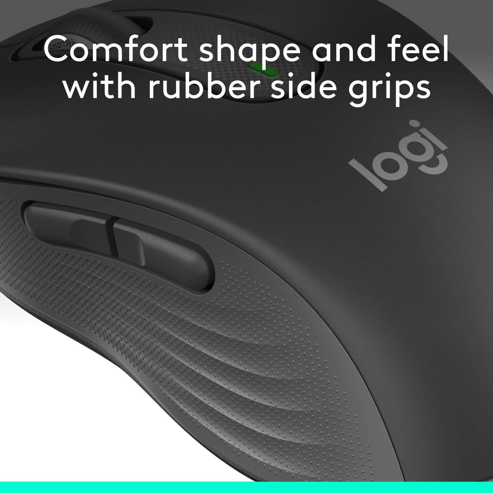 Signature M650 Wireless Mouse - for Small to Medium Sized Hands, 2-Year Battery, Silent Clicks, Customisable Side Buttons, Bluetooth -Graphite - Image 8