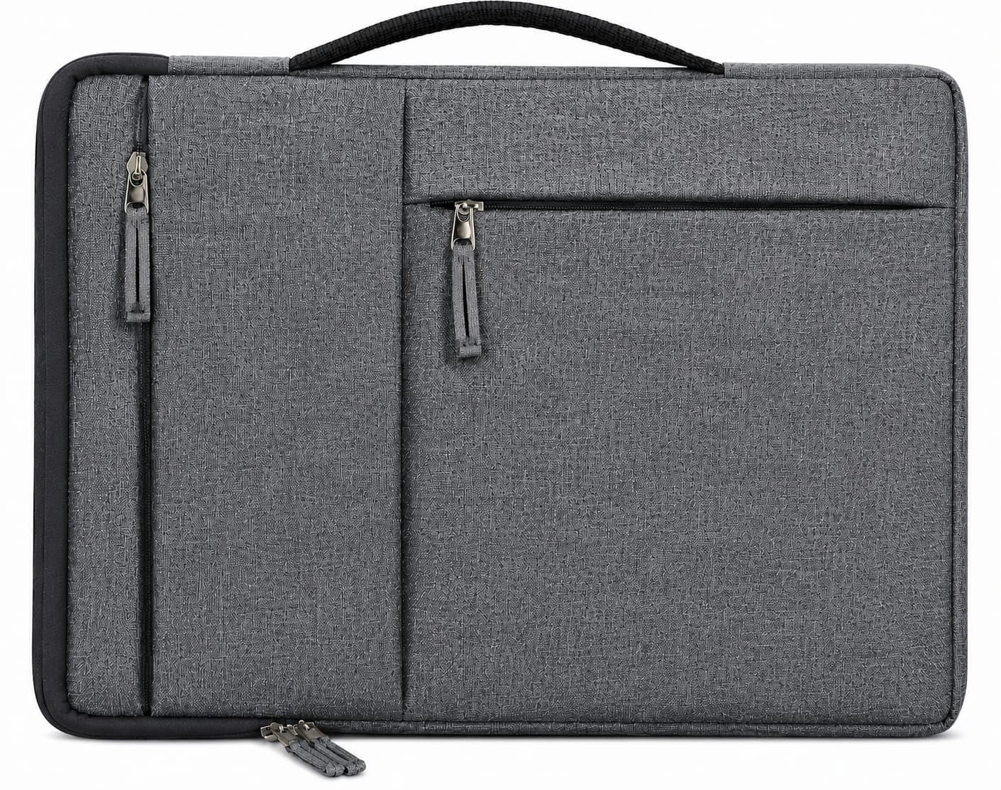 17 Inch Laptop Sleeve with Carry Handle & 2 Front Pockets | Slim Lightweight Laptop Case with Water-Resistant Cover | Compatible with MacBook, Dell, HP, Lenovo, Asus, Samsung, Mi & More