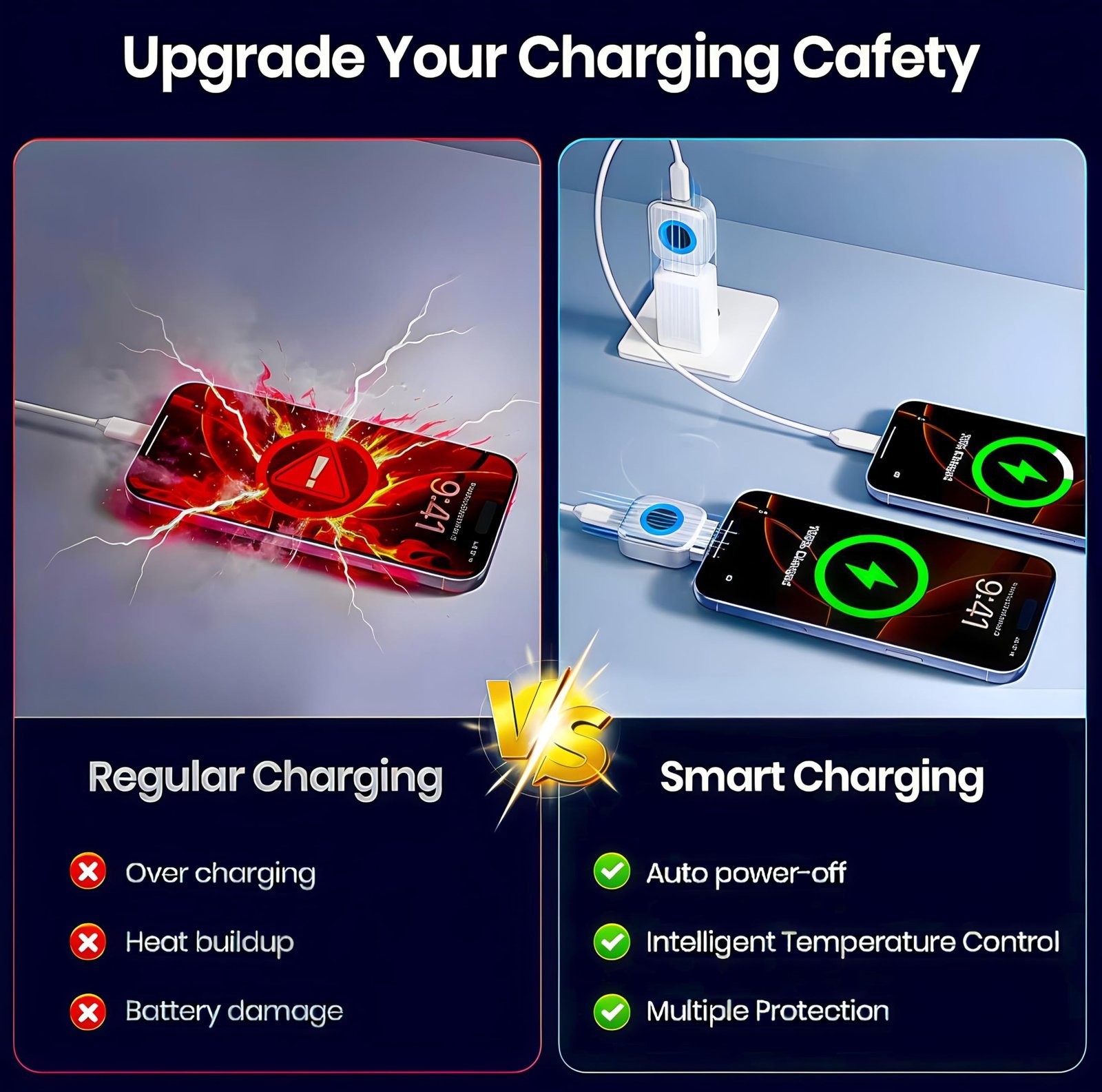 Smart Auto Cut Charging Adapter USB Type-C | Fast Charging Power Connector with Auto Power Cut | Universal Charging Protector for Smartphones, Tablets, Earbuds & USB-C Devices | Compact Portable Charger Accessory - Image 2