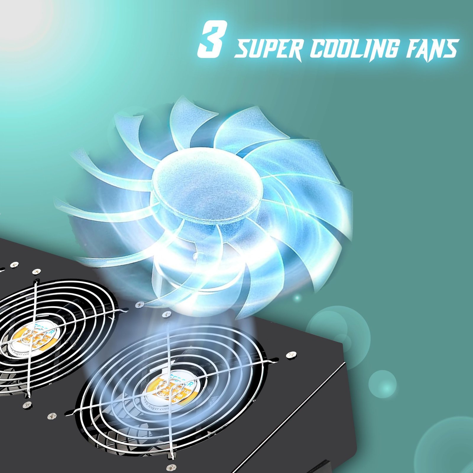 ® Laptop Cooling Pad with 3 Heavy Duty Fans (for 14 to 17 Inches Inch Laptop) - Image 3
