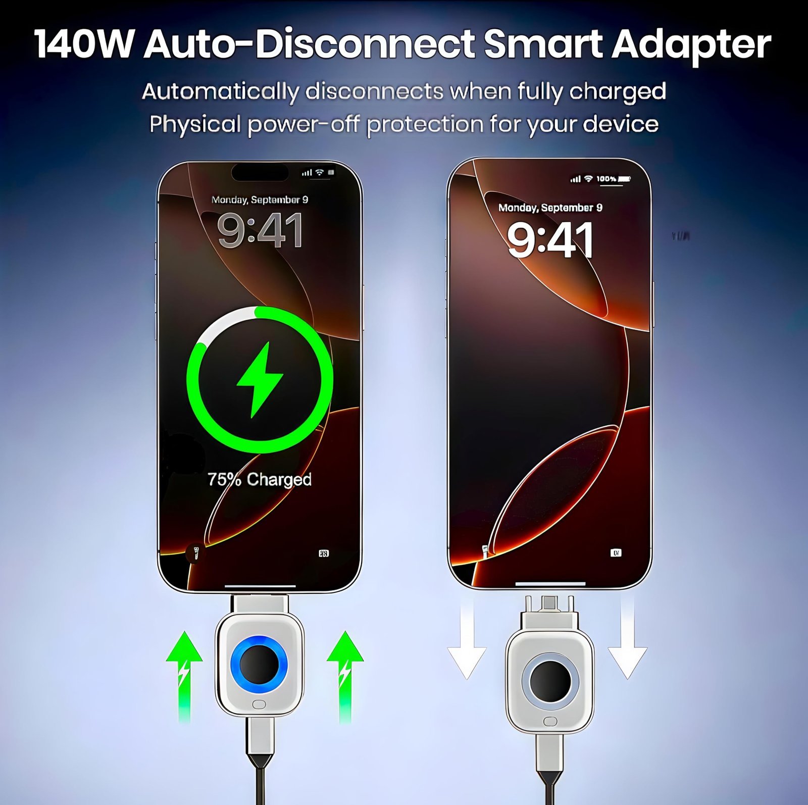 Smart Auto Cut Charging Adapter USB Type-C | Fast Charging Power Connector with Auto Power Cut | Universal Charging Protector for Smartphones, Tablets, Earbuds & USB-C Devices | Compact Portable Charger Accessory - Image 8